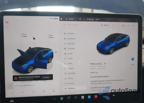 2023 Tesla Model Y Awd/Long Range Dual Motor All-Wheel Drive из США, поврежденный, VIN 7SAYGDEE1PA186220